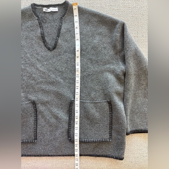 Zara Studio Oversized Grey Pocket Sweater – Size M brand new no tag - Picture 11 of 16